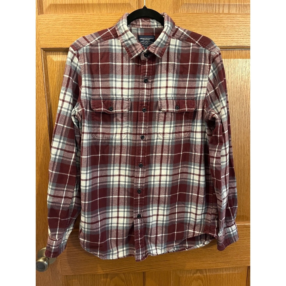 Gorpcorp 90s Grunge Bonfire Night Cozy Woodsy Outdoor Long Sleeve Flannel Medium